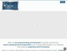 Tablet Screenshot of kairosdevelopmentcorp.com